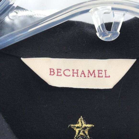 Bechamel Womens Christmas Tree Holiday Button Up Embroidered Beaded Top M - Picture 7 of 9